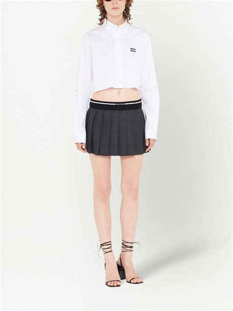 miu miu plaid mini skirt|Plaid miniskirt .